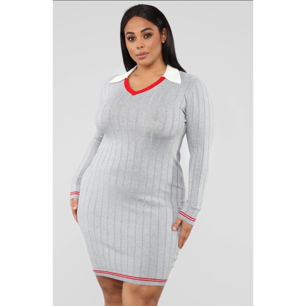 Collar Sweater Dress